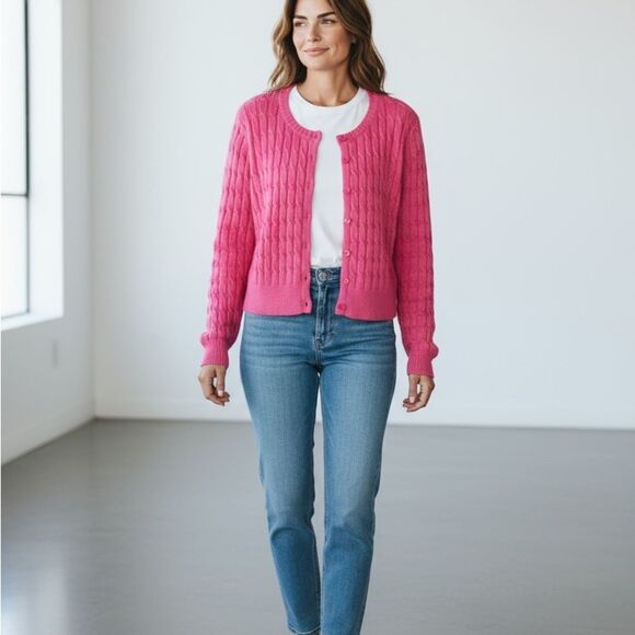 INC International Concepts Pink Women's Cardigan - Picture 2 of 4